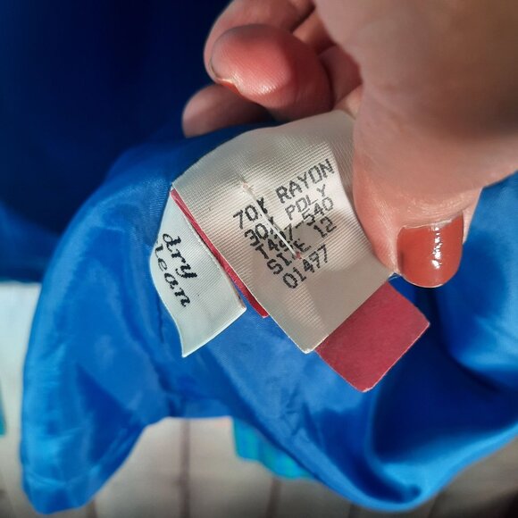 Vintage Pendleton Turquoise Blue Houndstooth Single Button Blazer - Picture 9 of 13